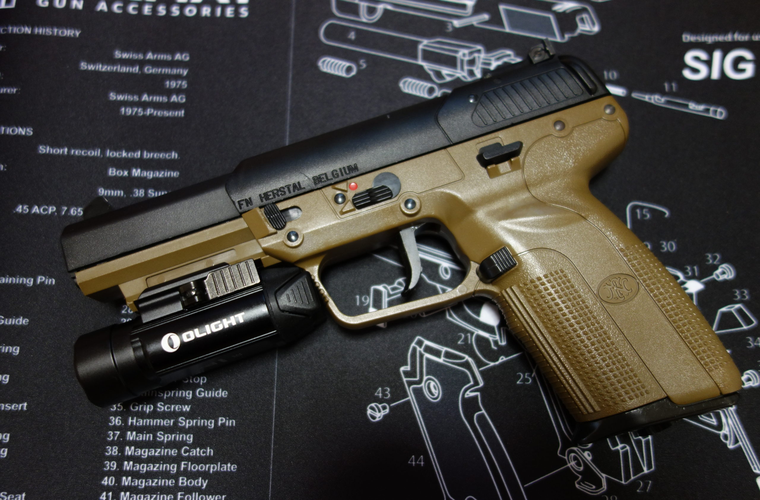 衝撃特価マルシン製　FNファイブセブン　co2　ガスブローバックガン　FN Five-seveN ガスガン